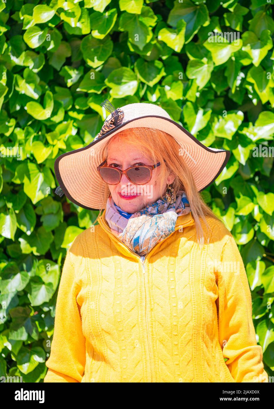 Ritratto di donna di 80 anni Foto Stock