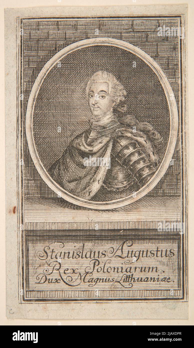 Stanislao Augusto Re Polonia Governatore Grande Lituaniae [Stanislav August Poniatowski] sconosciuto Foto Stock