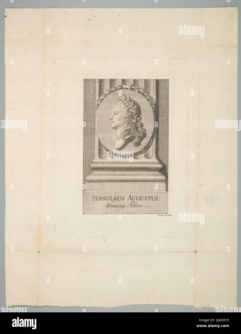 Stanislaus Augustus, Konung e Polonia [Stanisław August Poniatowski] Snak (fl. CA 1783) Foto Stock