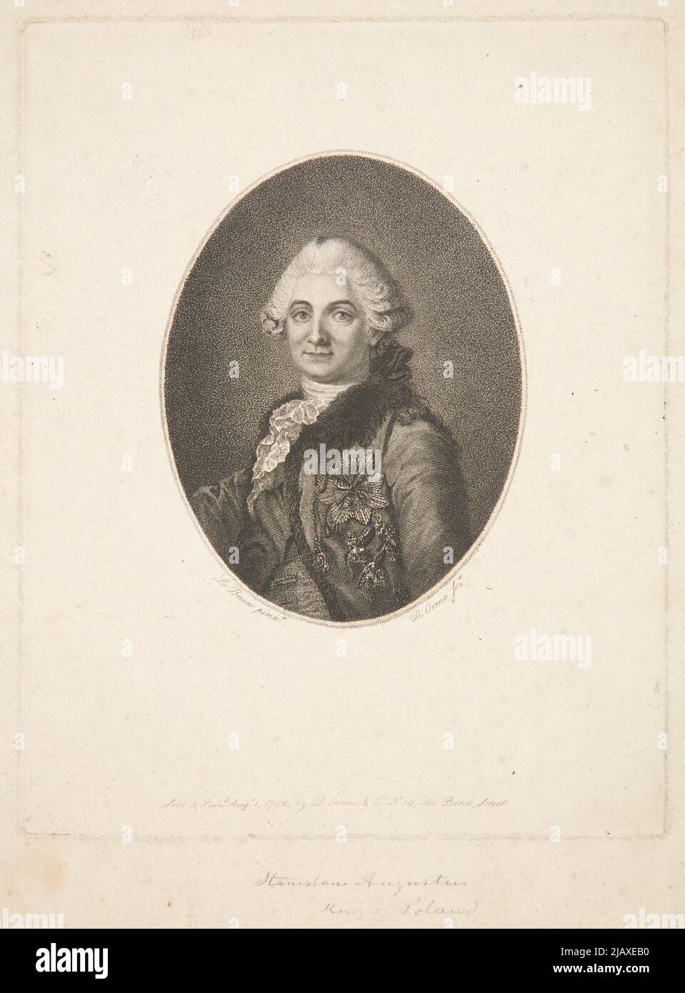 [Stanisław August Poniatowski] Orme, Daniel (CA 1766 CA 1802), Lebrun, Jean Baptiste Pierre (1748 1813) Foto Stock