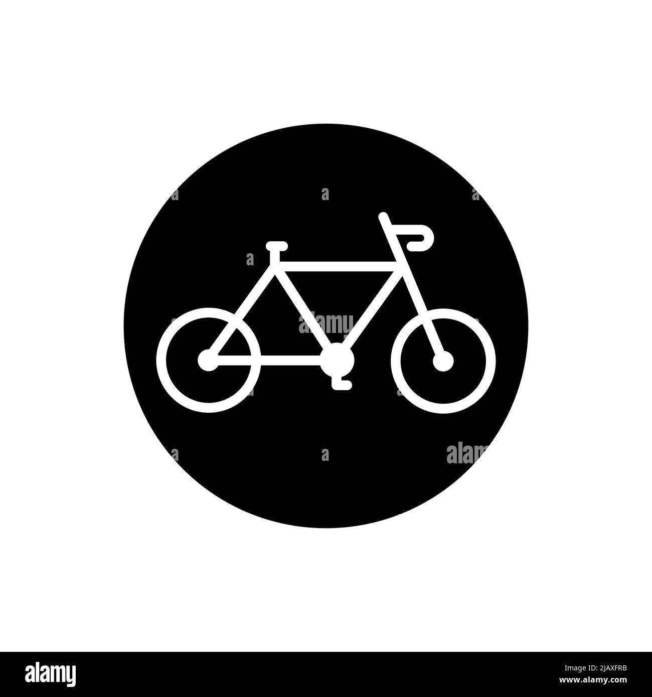 Bicicletta icona vettore. Trasporto, trasporto via terra. Stile icona solido, glifo. Semplice illustrazione del disegno modificabile Illustrazione Vettoriale