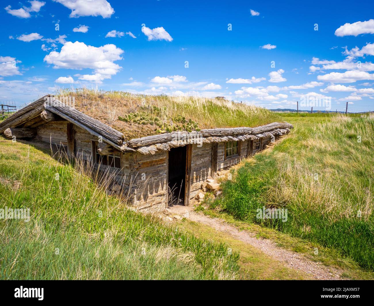 La postazione commerciale di James Bordeaux presso il Museo del Fur Trade a Chadron, Nebraska USA Foto Stock