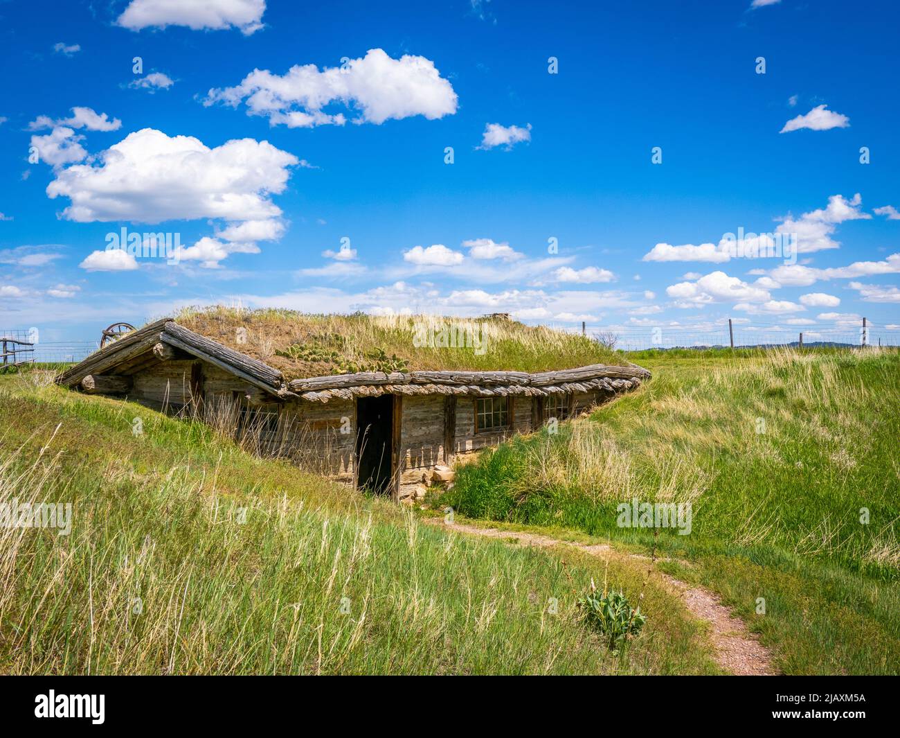 La postazione commerciale di James Bordeaux presso il Museo del Fur Trade a Chadron, Nebraska USA Foto Stock