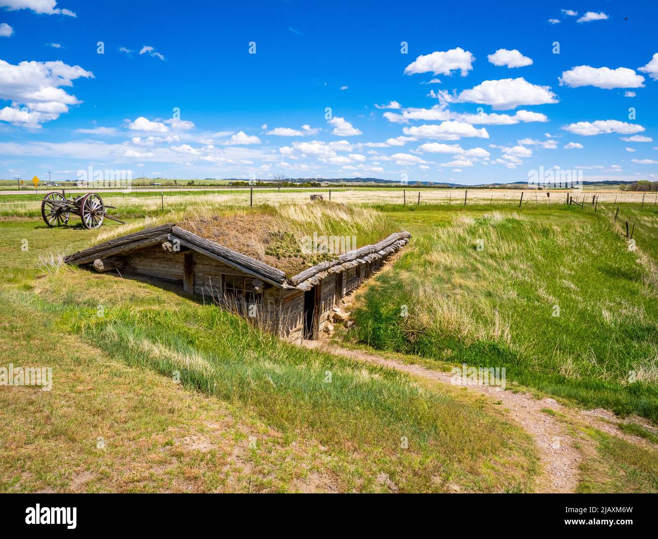 La postazione commerciale di James Bordeaux presso il Museo del Fur Trade a Chadron, Nebraska USA Foto Stock