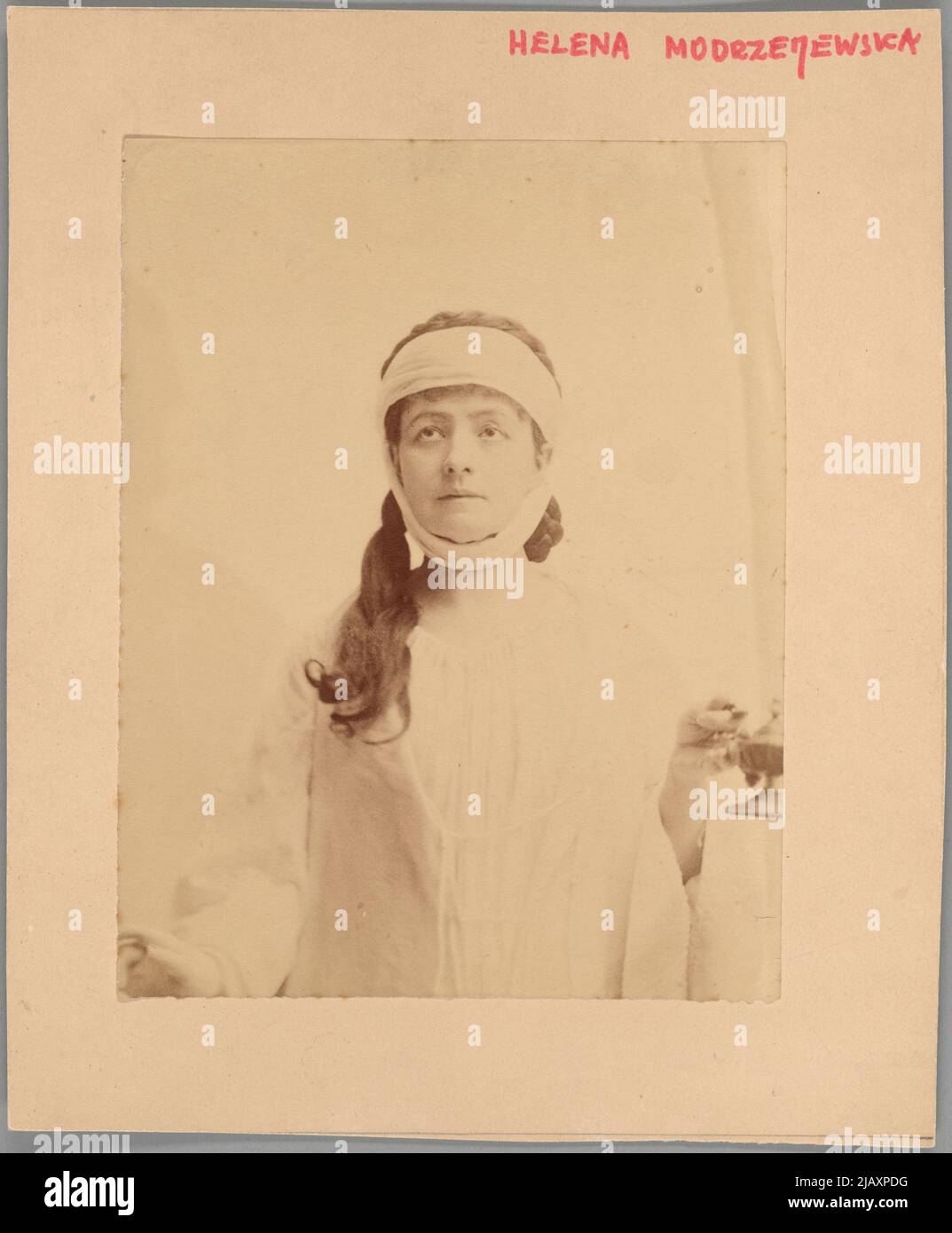 Helena Modrzejewska, attrice teatrale, Ritratto sconosciuto Foto Stock