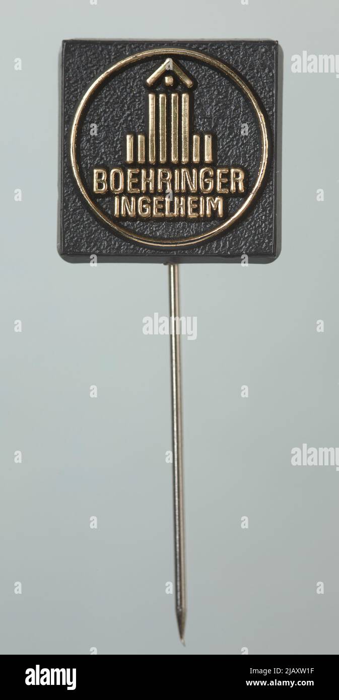 BACEHRINGER INGELHEIM etichetta di badge farmaceutico sconosciuta Foto Stock