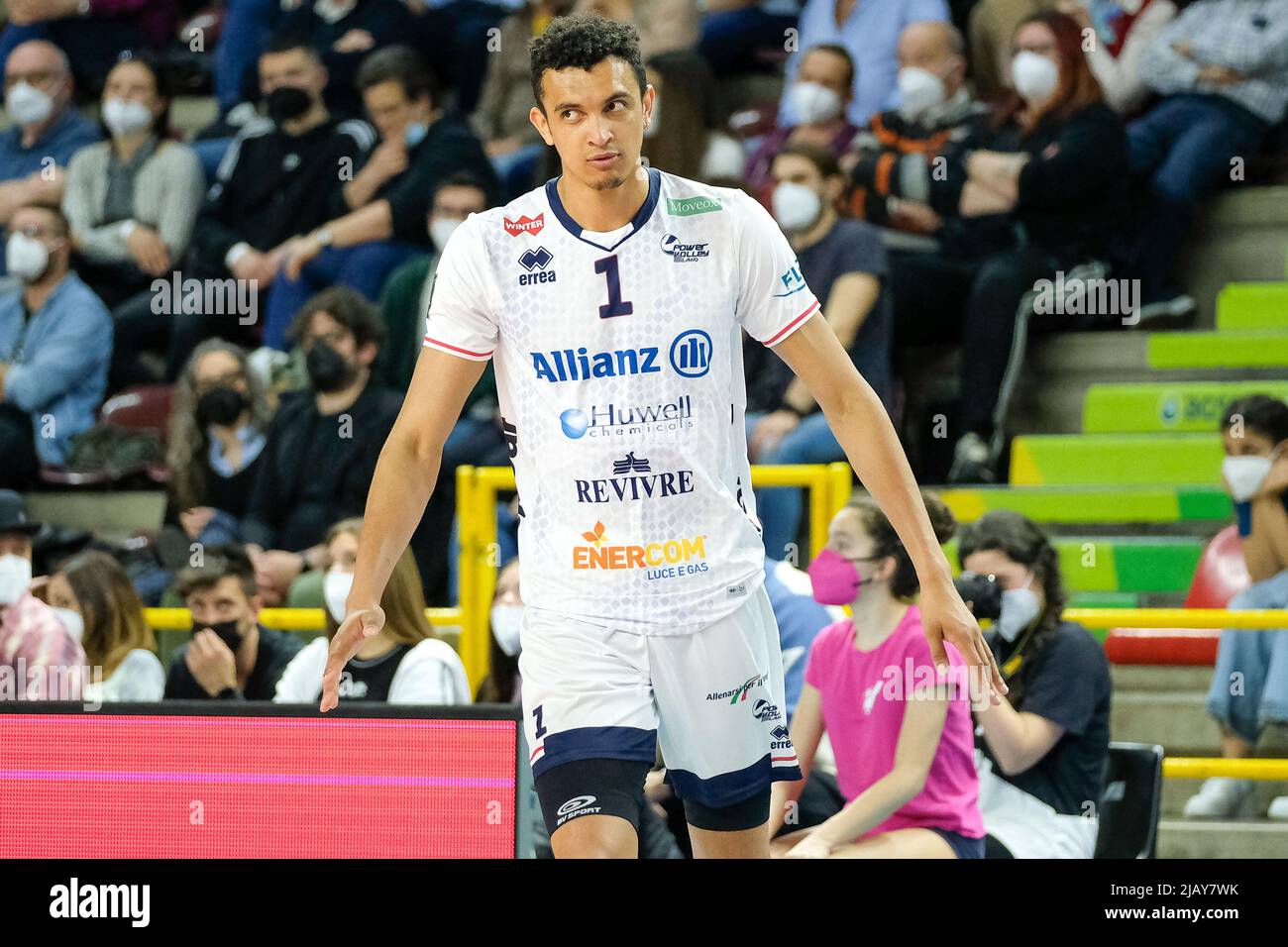 Protagonista del Campionato Italiano uomo volley Superlega 2021/2022 Foto Stock