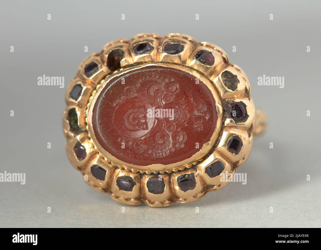 Dell'anello di signet Foto Stock