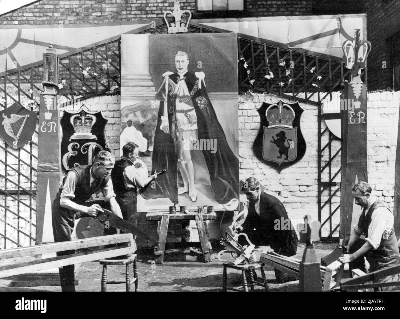 Duca di Windsor - dipinti e statue. Dicembre 28, 1936. (Foto di Sport & General Press Agency, Limited). Foto Stock
