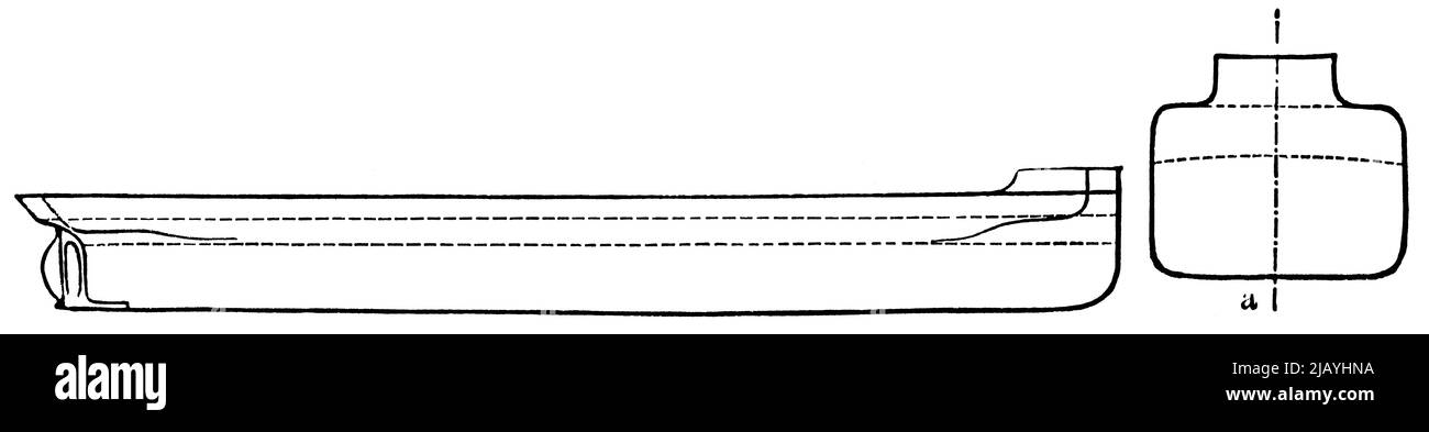 Vaporiera a torretta in sezione trasversale. Pubblicazione del libro 'Meyers Konversations-Lexikon', Volume 2, Lipsia, Germania, 1910 Foto Stock