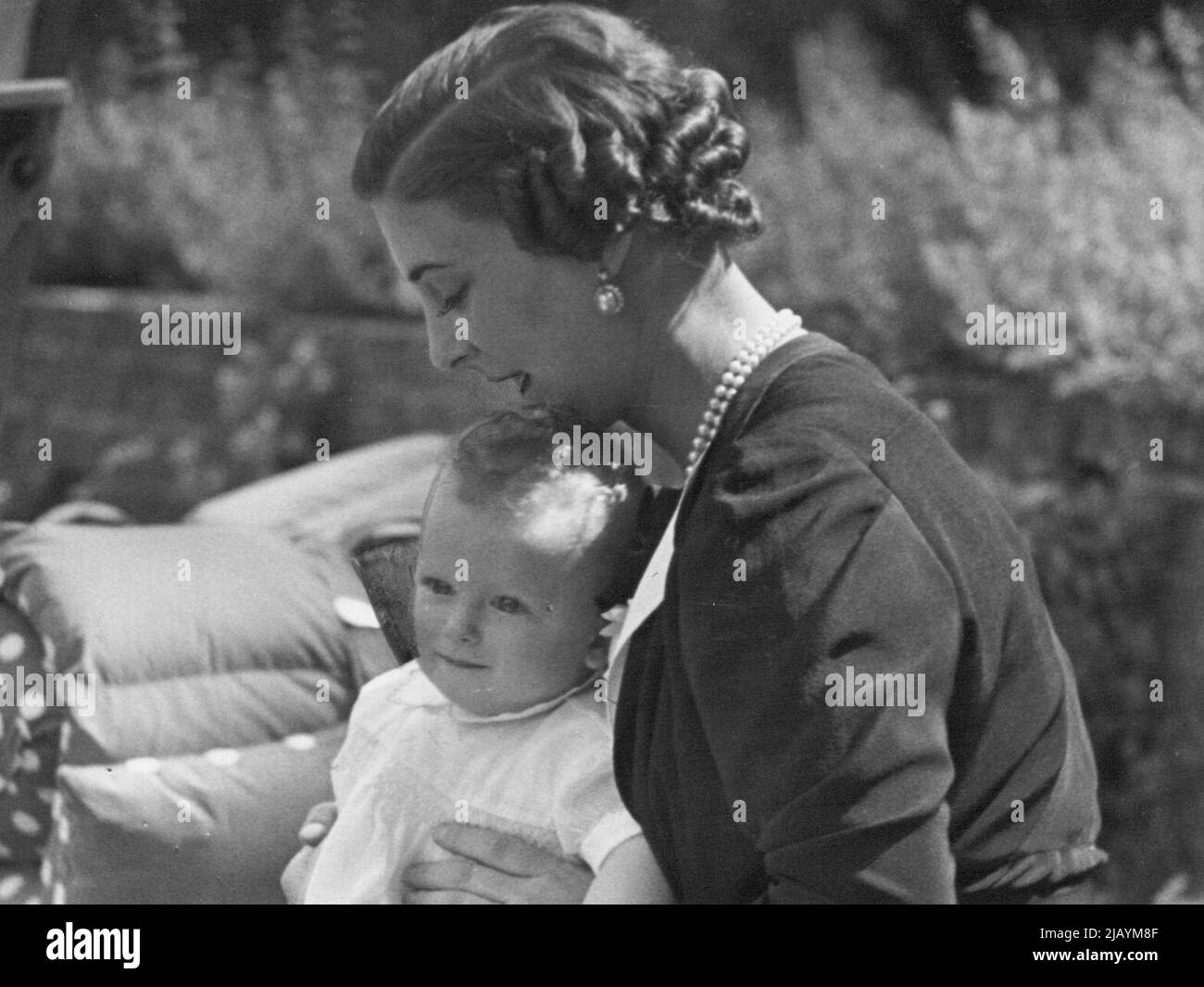 Duchessa di Kent e sua principessa Alexandra. Luglio 20, 1936. (Foto di Gaumont British News) Foto Stock