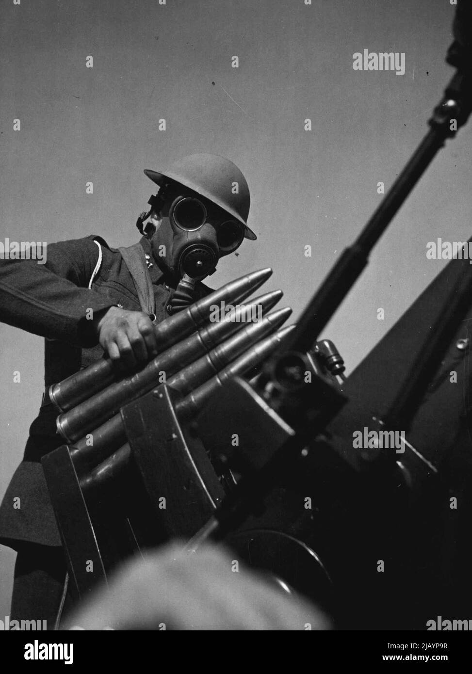 Bofor Guns - Guns - file di guerra. Ottobre 7, 1939. Foto Stock