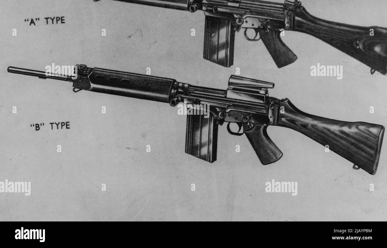 Il nuovo fucile belga (FN .30). Febbraio 3, 1955. Foto Stock