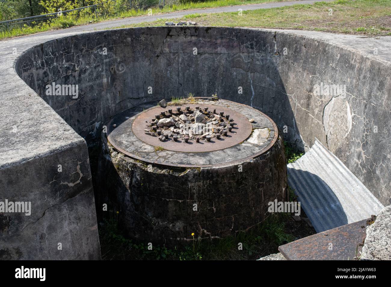 Sarpsborg, Norvegia - 20 maggio 2022: La Fortezza di Ravneberget si trova a nord di Sarpsborg ed è parte delle fortificazioni di Sarpsborg insieme a Greaker per Foto Stock