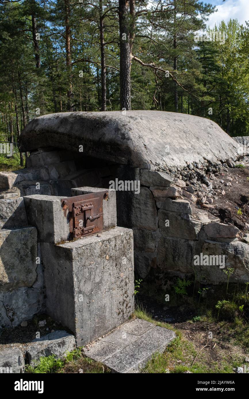 Sarpsborg, Norvegia - 20 maggio 2022: La Fortezza di Ravneberget si trova a nord di Sarpsborg ed è parte delle fortificazioni di Sarpsborg insieme a Greaker per Foto Stock