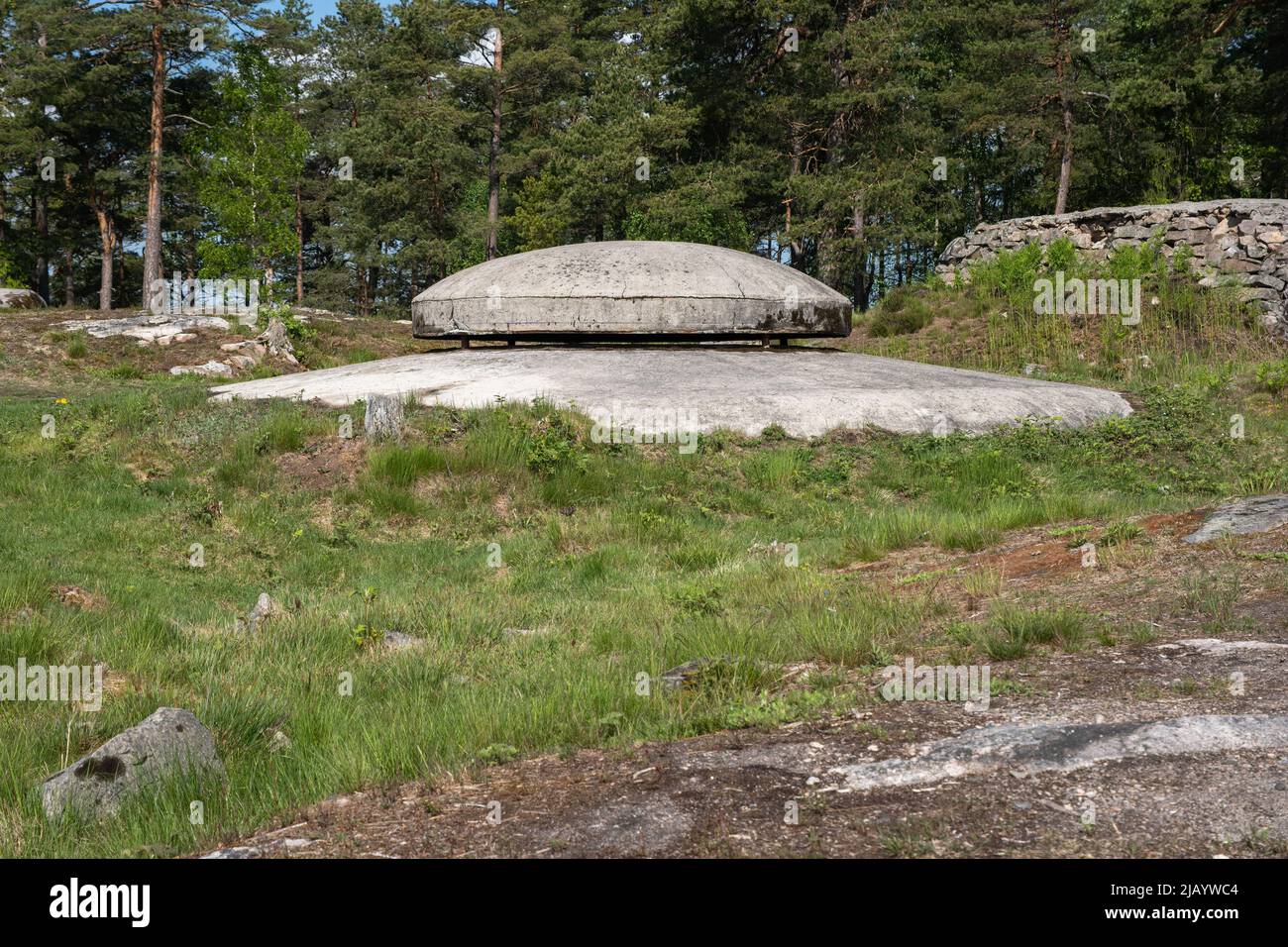 Sarpsborg, Norvegia - 20 maggio 2022: La Fortezza di Ravneberget si trova a nord di Sarpsborg ed è parte delle fortificazioni di Sarpsborg insieme a Greaker per Foto Stock