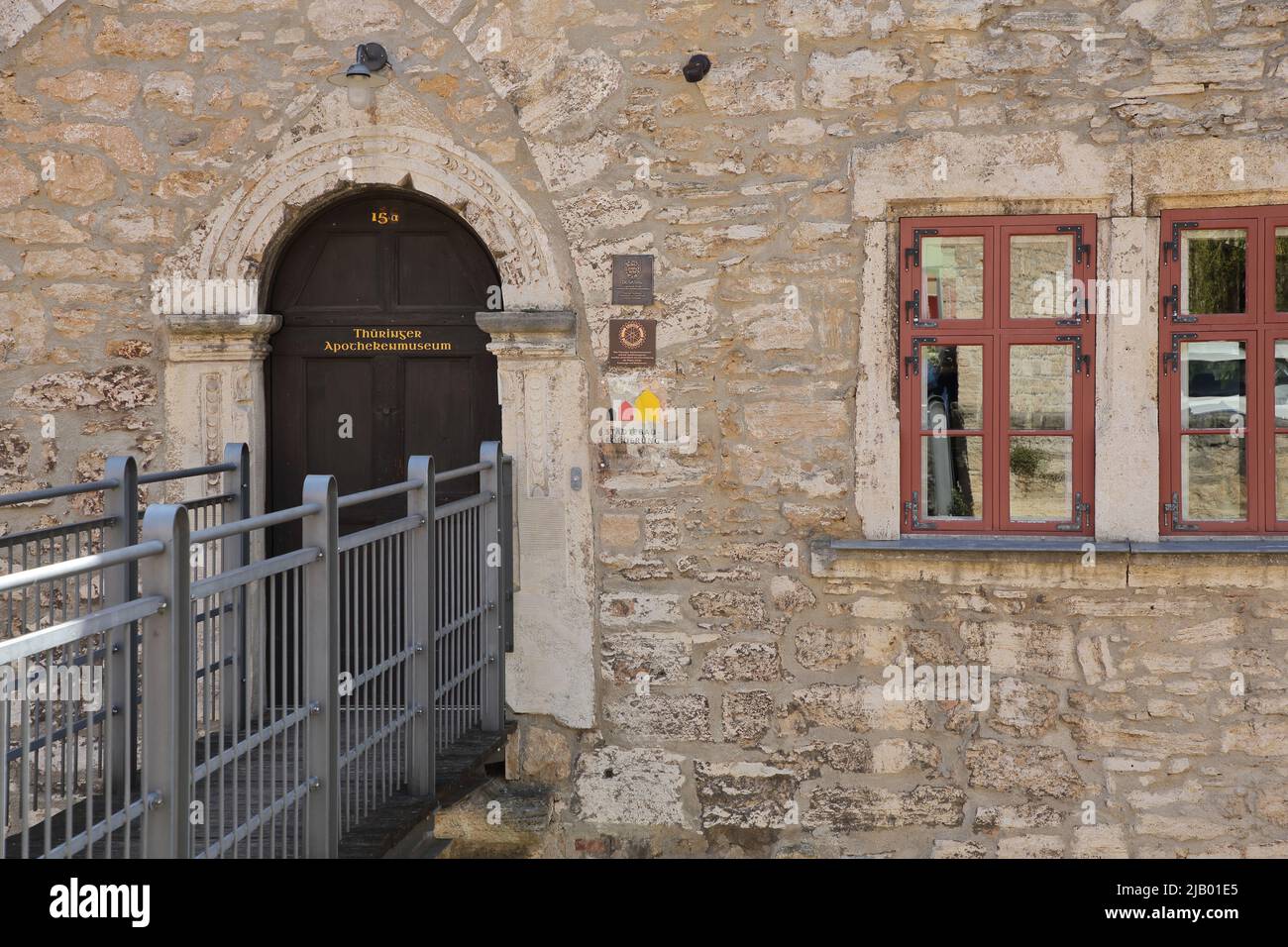 Ingresso al Museo della Farmacia di Bad Langensalza, Turingia, Germania Foto Stock
