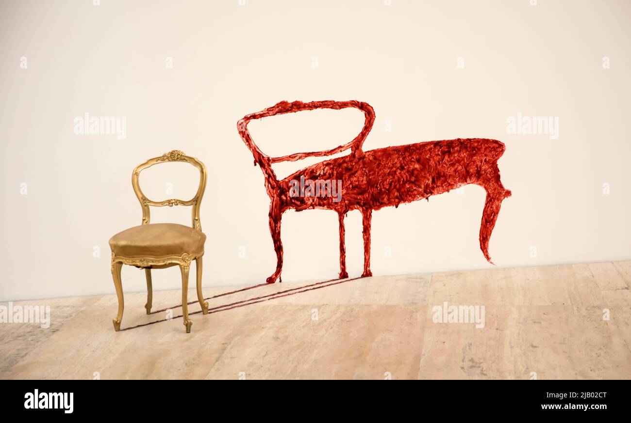 Opere d'arte dell'artista concettuale svizzero Urs Fischer nel Jumex Museum of Contemporary Art, Polanco, città del Messico, Mexicoart Foto Stock