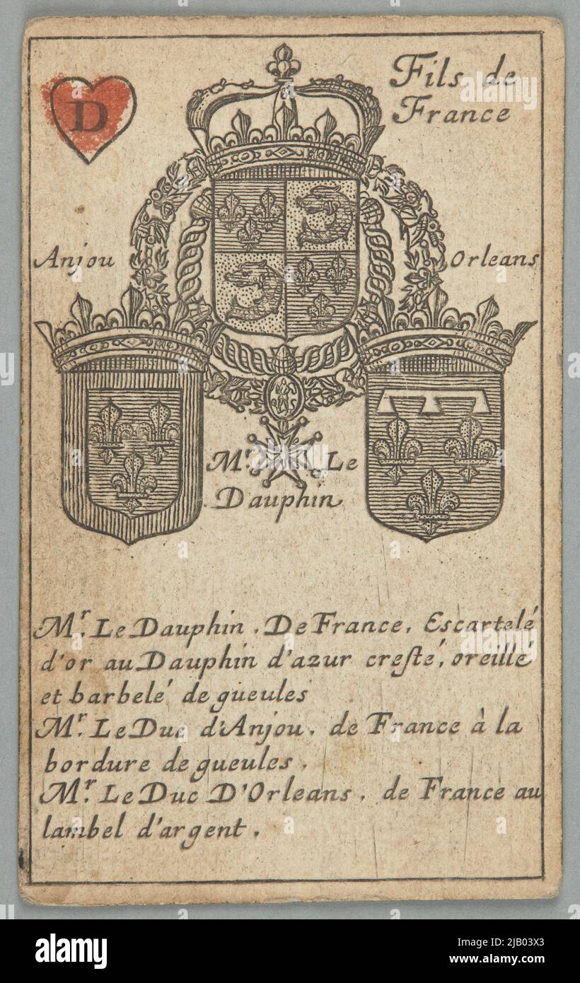 D Fils de France (figli di Francia), in: Carte per l'istruzione, araldica. Sconosciuto Foto Stock