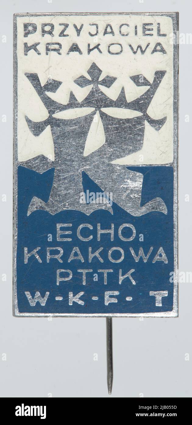 Badge amico di Kraków etichetta ignota in argento Foto Stock