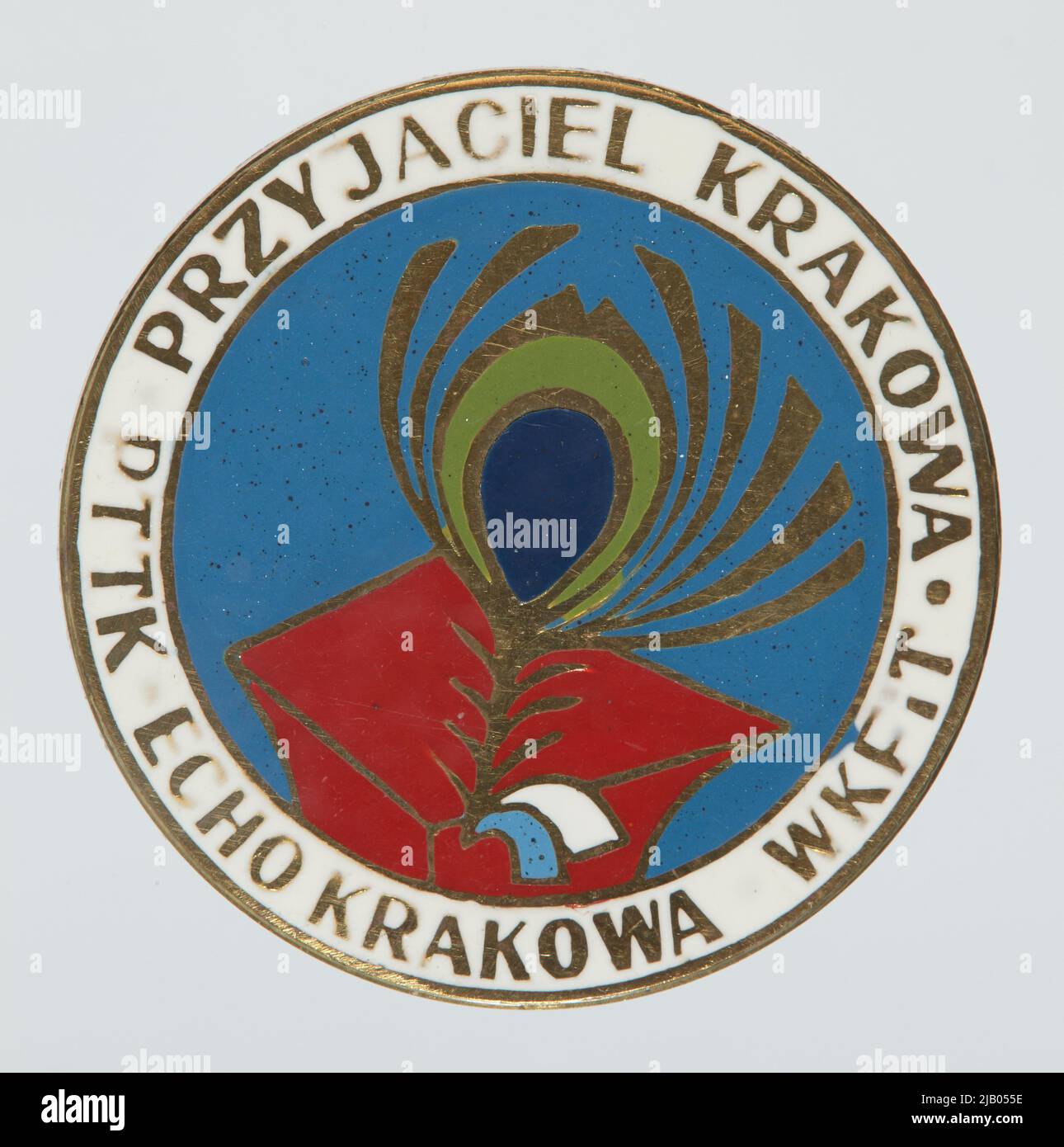 Distintivo dell'amico di Kraków con l'etichetta sconosciuta della penna di Pawim Foto Stock