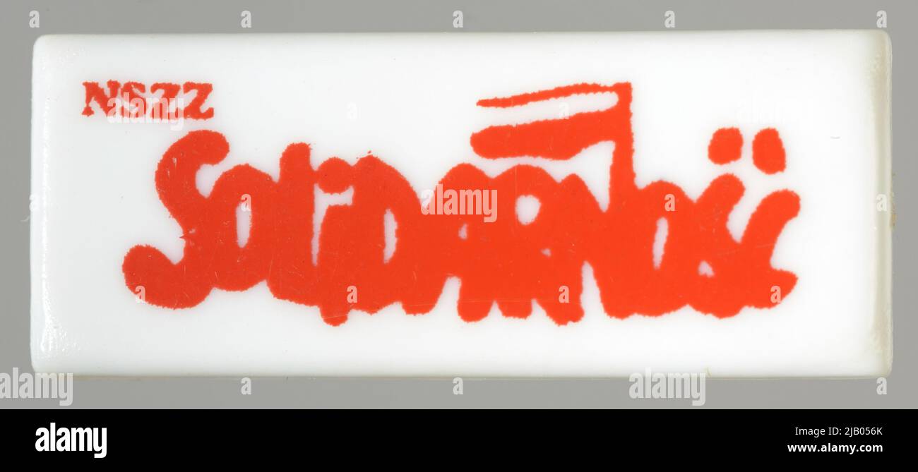NSZZ Solidarność Badge Janiszewski, Jerzy (1952 ) Foto Stock