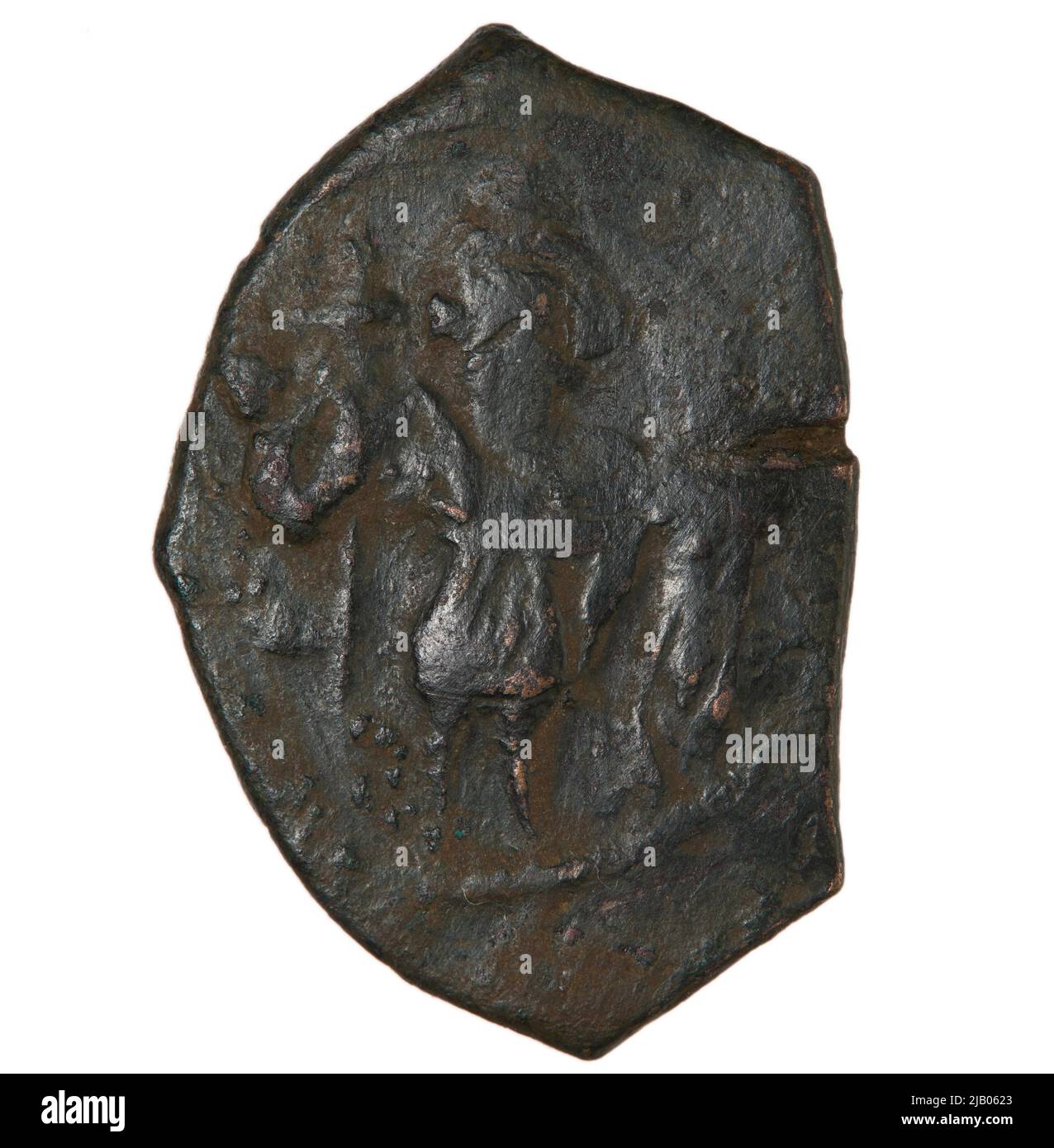 Impero bizantino, Konstan II (641 668), imitazione, follia, bronzo (AE) Falton He (641 668) Foto Stock