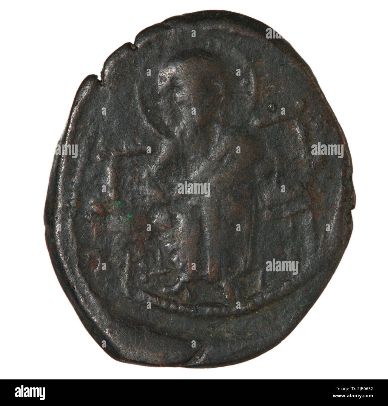 Impero bizantino, Costantino IX Monomach (1042 1055), la cosiddetta follia anonima (classe D), bronzo (AE) Consantyn ix Foto Stock