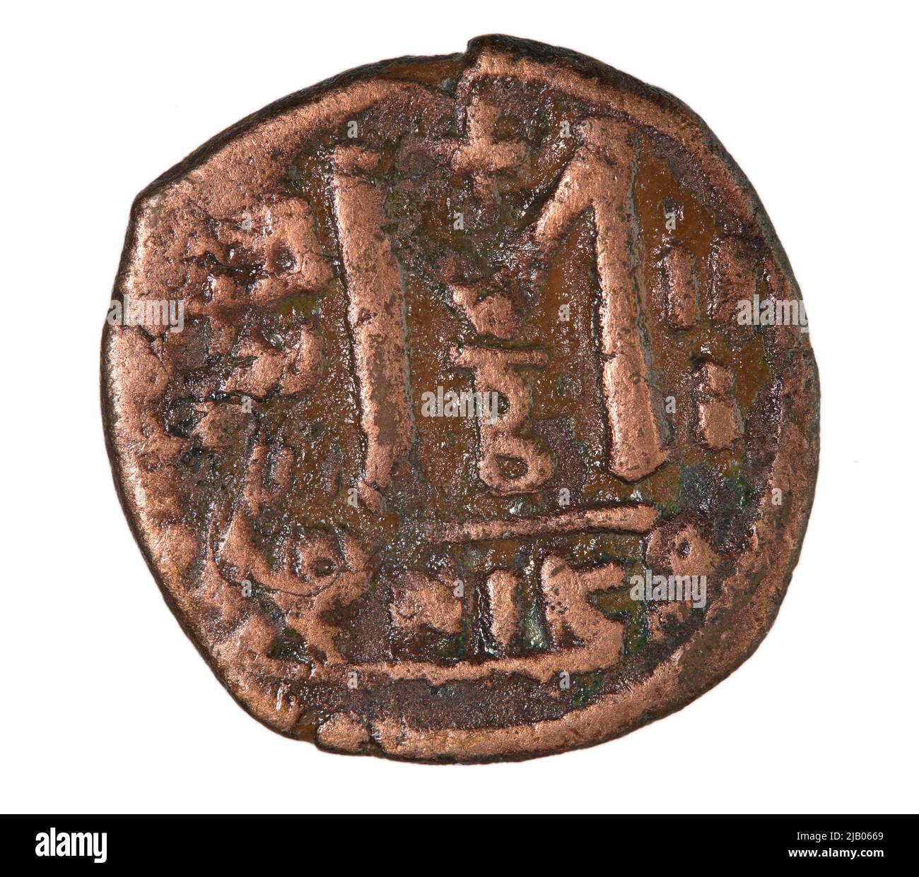 Impero bizantino, follia anonima (Michał IV, 1034 1041), classe C, Costantinopoli, bronzo Micha IV (1034 1041) Foto Stock