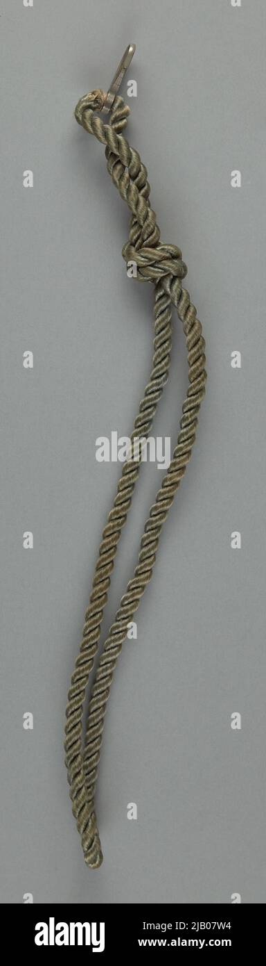 Corda artigianale (per un fischio) per un'etichetta sconosciuta uniforme scout Foto Stock