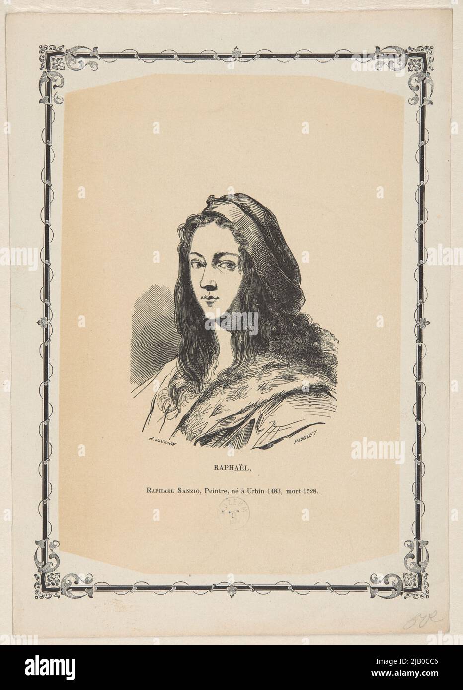Ritratto di un giovane Gusman, Adolphe (1821 1905), Santi, Raffaello (1483 1520), Pauquet Fratelli Hippolyte i Polydor Foto Stock