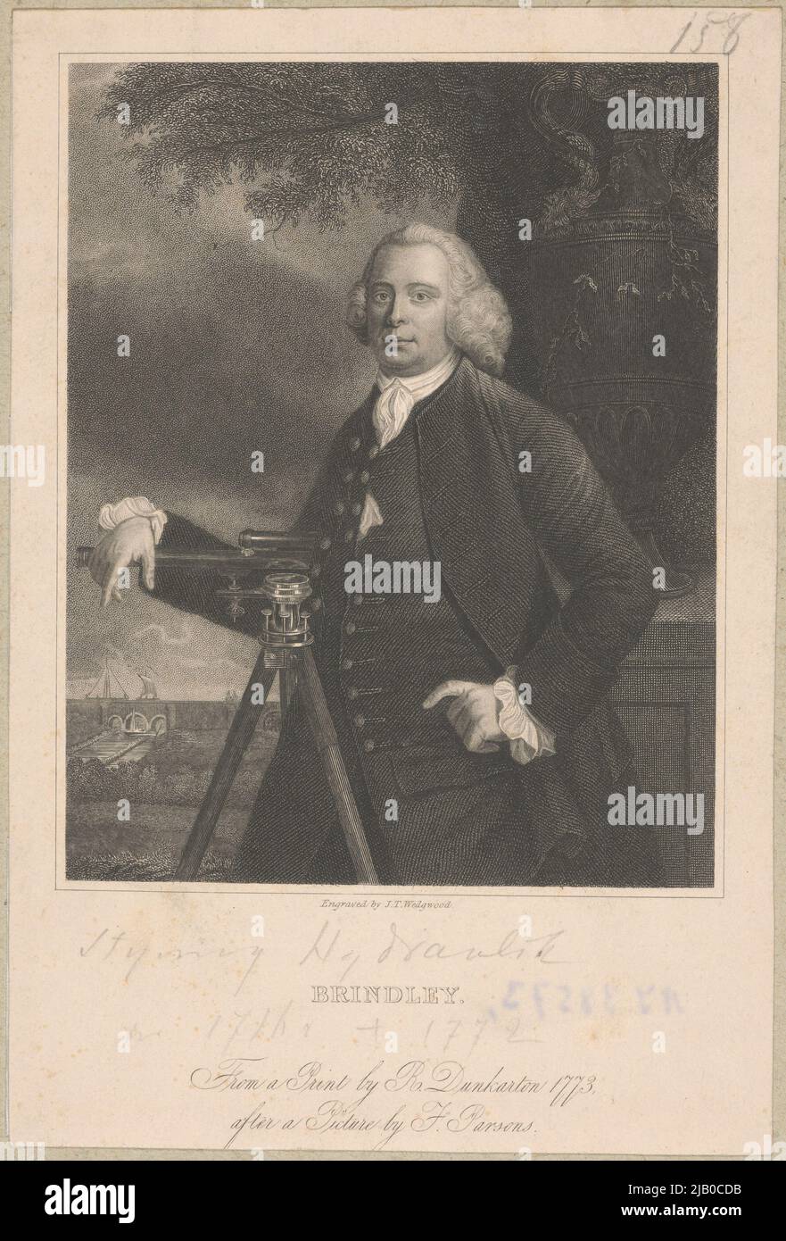 James Brindley (1716 Derbyshire 1772 Turnhurst) ingegnere inglese Brindley Wedgwood, John Taylor (1782 1856), Dunkarton, Robert (1744 1811), Parsons, Francis (fl. 1763 1783 1804) Foto Stock