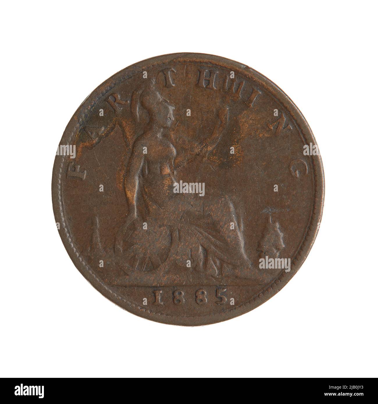 Gran Bretagna, Wiktoria (1837 1901), 1 Farthing, Londra; 1885 Mint London, Zanon, Leonard Charles (1826 1891) Foto Stock