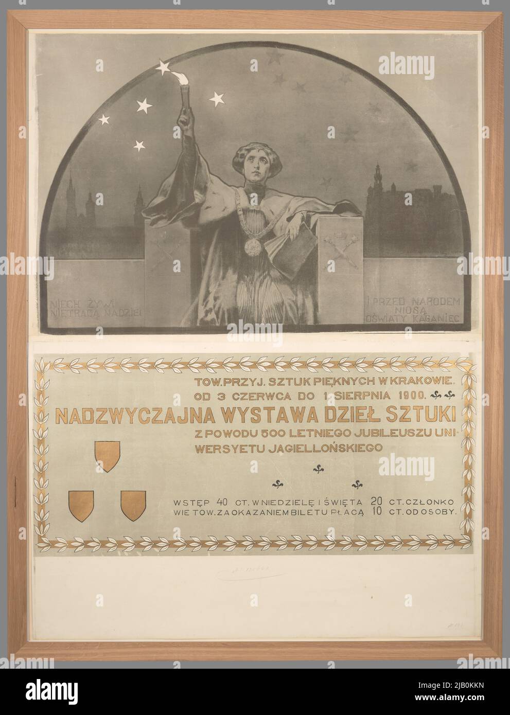 Straordinaria mostra di opere d'arte dovuta al giubileo di 500 anni dell'Università Jagellonica Stachiewicz, Piotr (1858 1938), litografica zak: Prusha Foto Stock