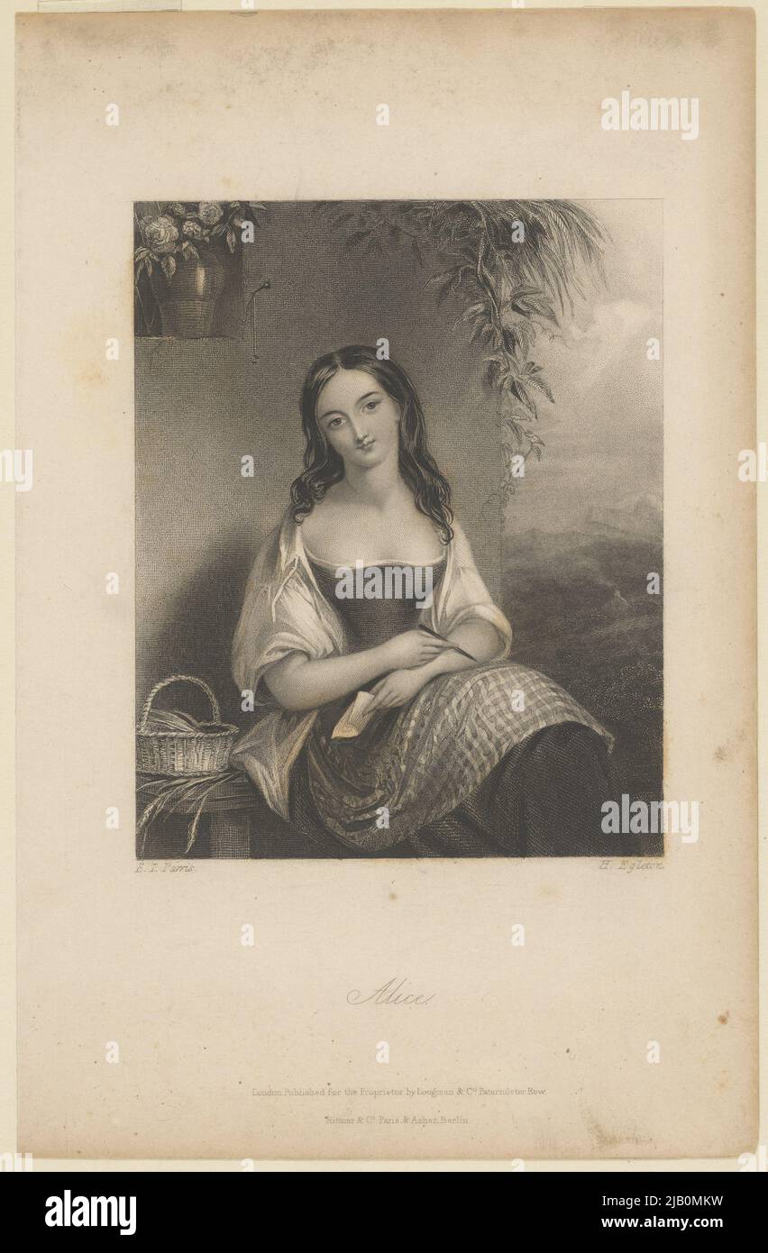 Alice Egleton, William Henry (1833 1860), Parris, Edmund Thomas (1793 1873), Longman Paternoster Foto Stock