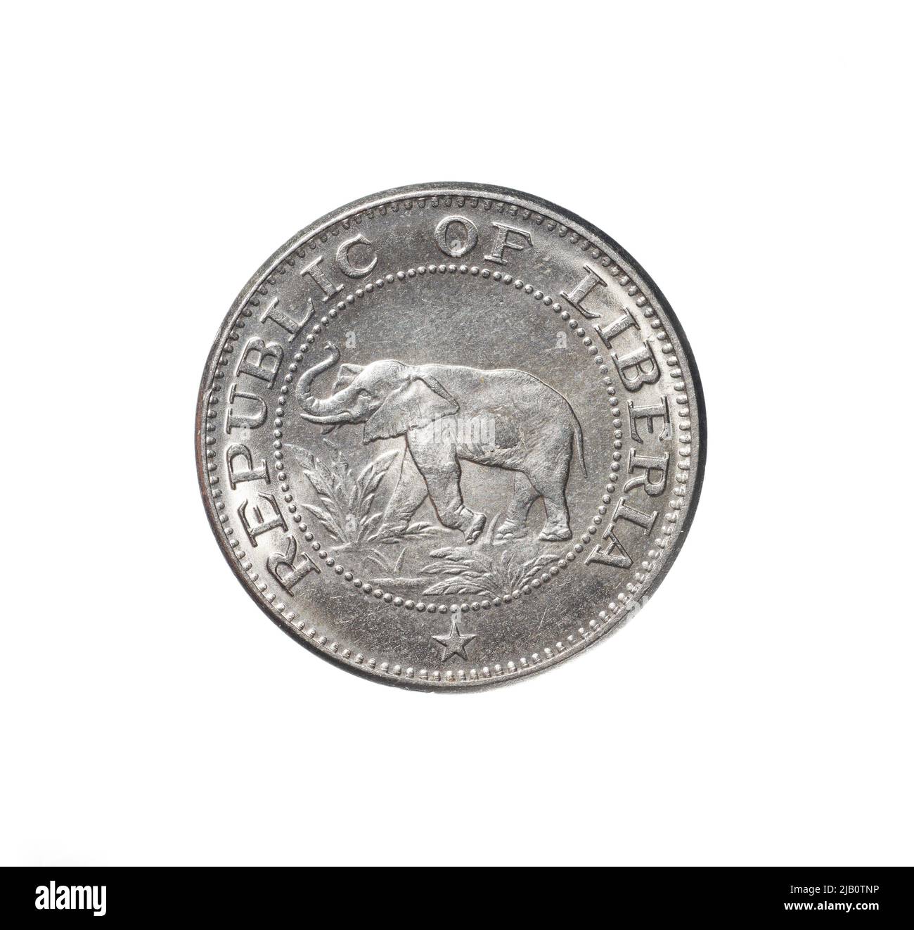 Liberia (Republika), 5 centesimi, 1972 Foto Stock