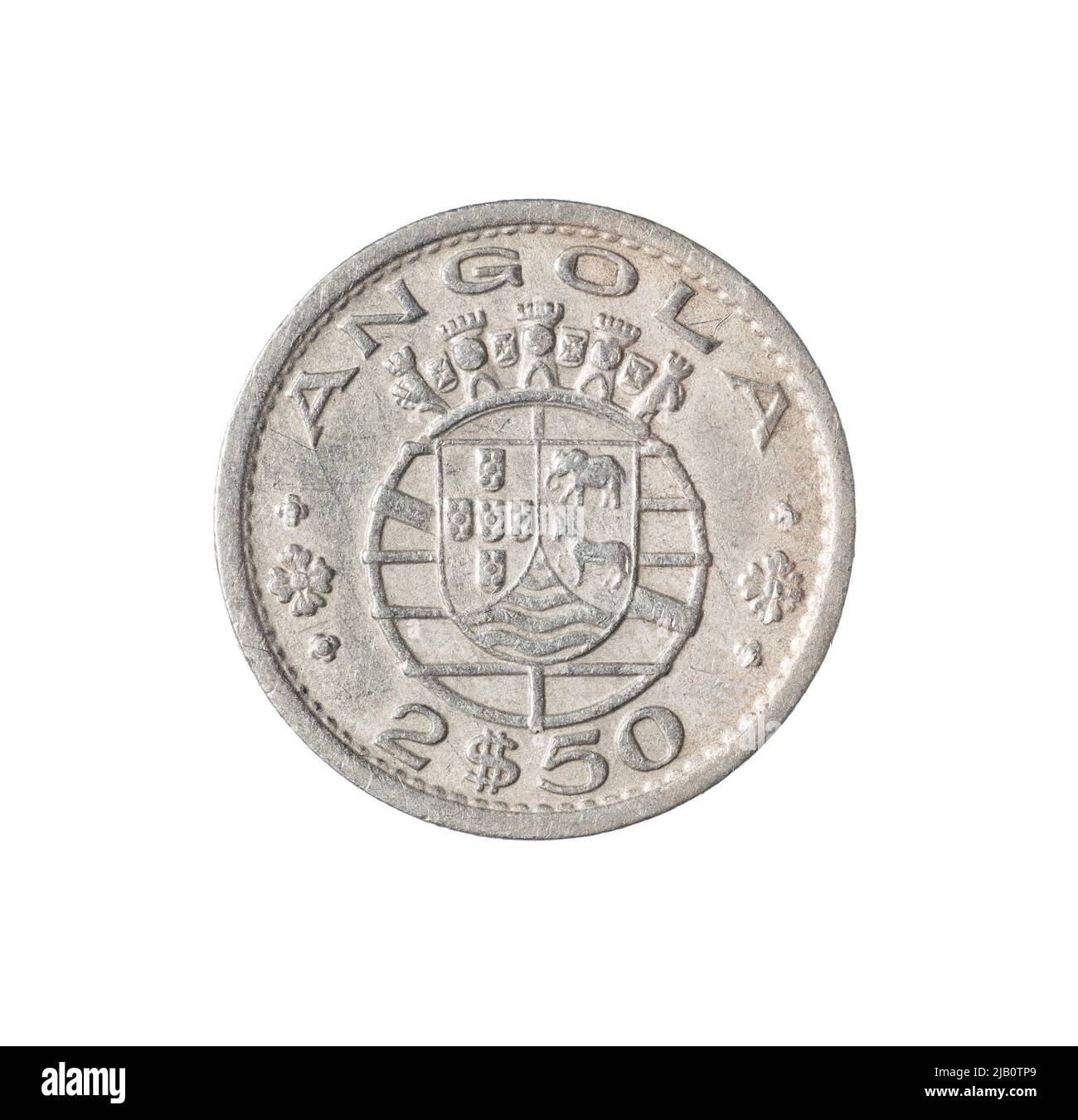 Angola (Repubblica del Portogallo), 2,5 Shields, 1968 Foto Stock