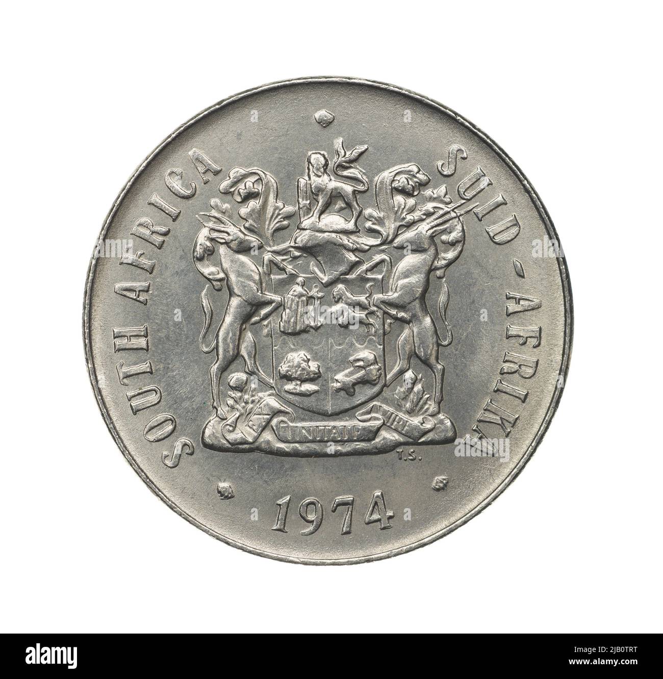 Repubblica sudafricana, 50 CENTESIMI, 1974 Foto Stock