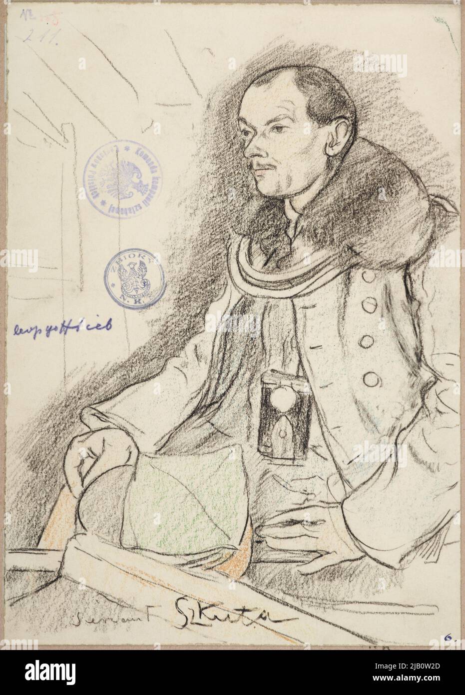 Jan Szkuta, sergente di cavalleria delle legioni polacche Gottlieb, Leopold (1879 1934) Foto Stock