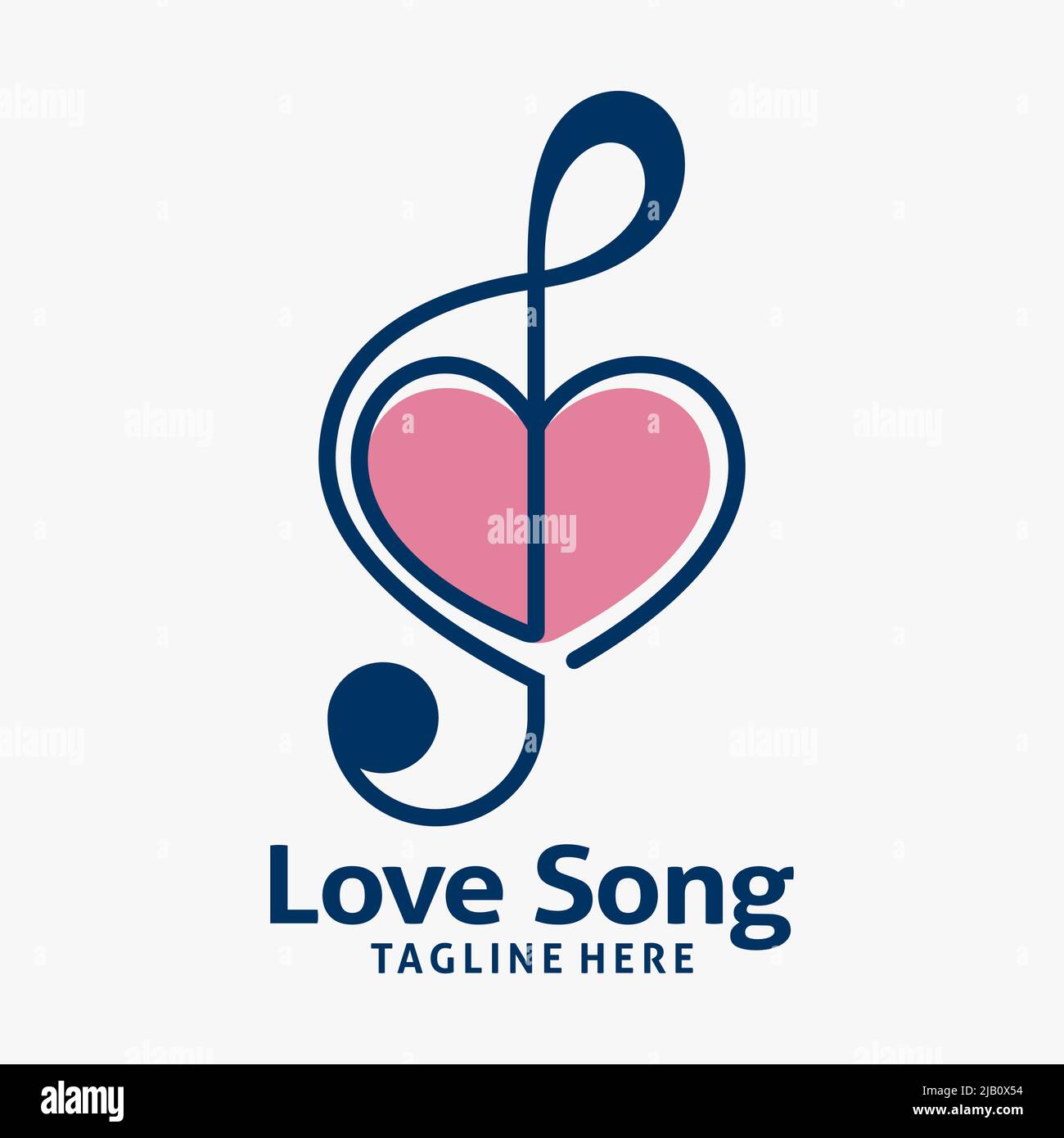 Logo Love song Illustrazione Vettoriale