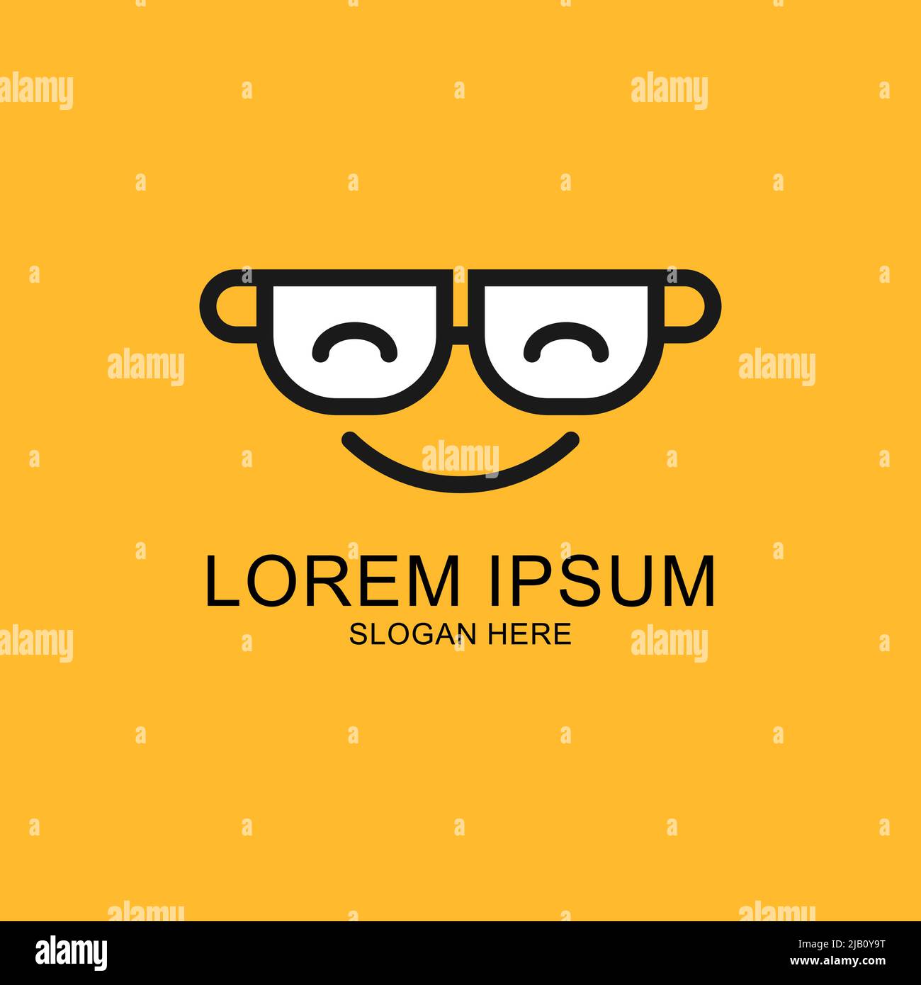 Design con logo Smile Coffee Illustrazione Vettoriale