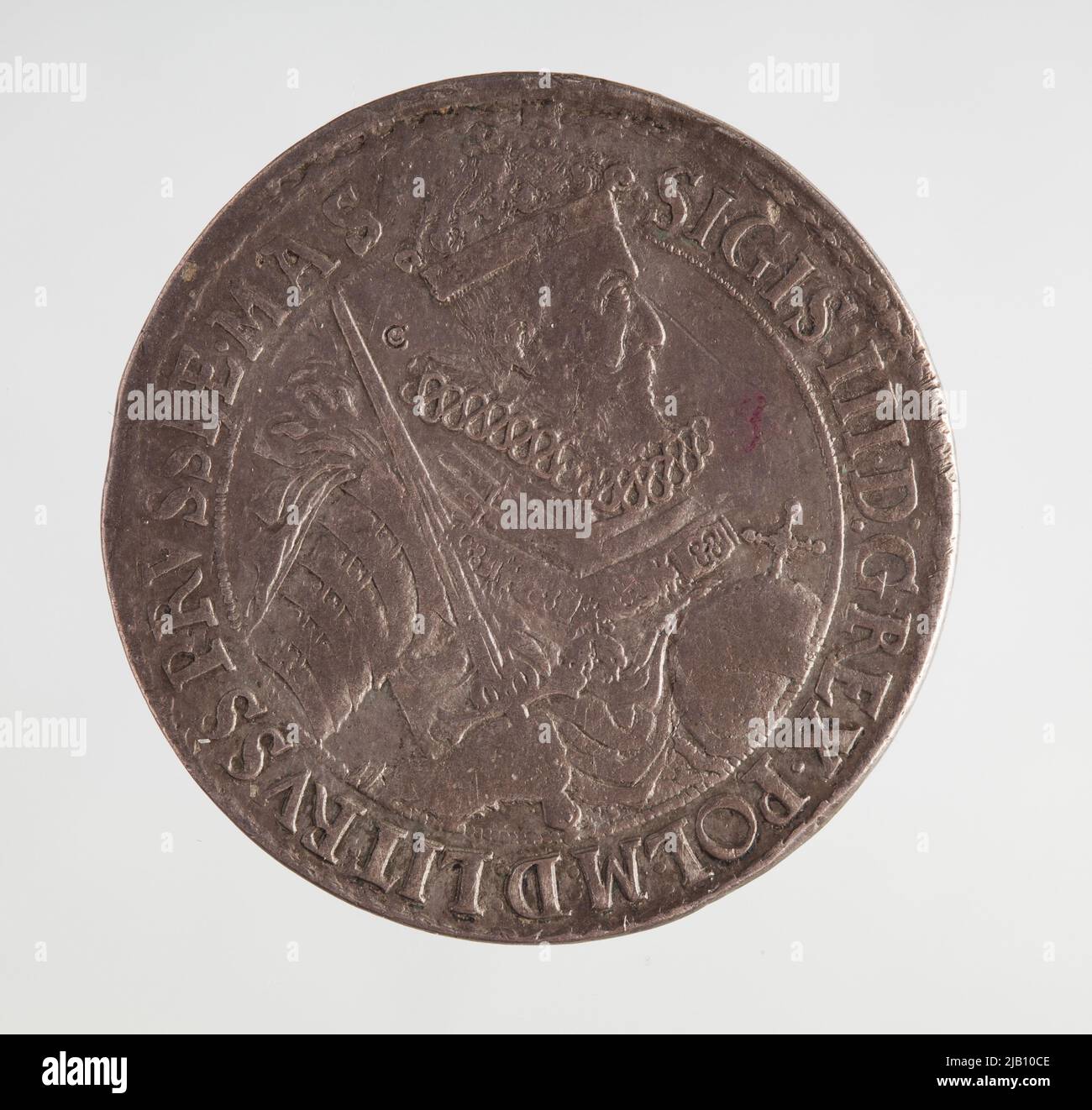 Zygmunt III Waza (1587–1632), matrice di metà corona, Bydgoszcz; 1622 Mint di Bydgoszcz, Zygmunt III Waza Foto Stock