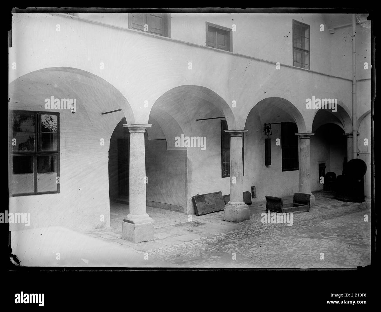 Cracovia Sant'Anna un frammento del cortile dell'ex Collegium Nowodworski (ul. Św. Anna 12) sconosciuta Foto Stock