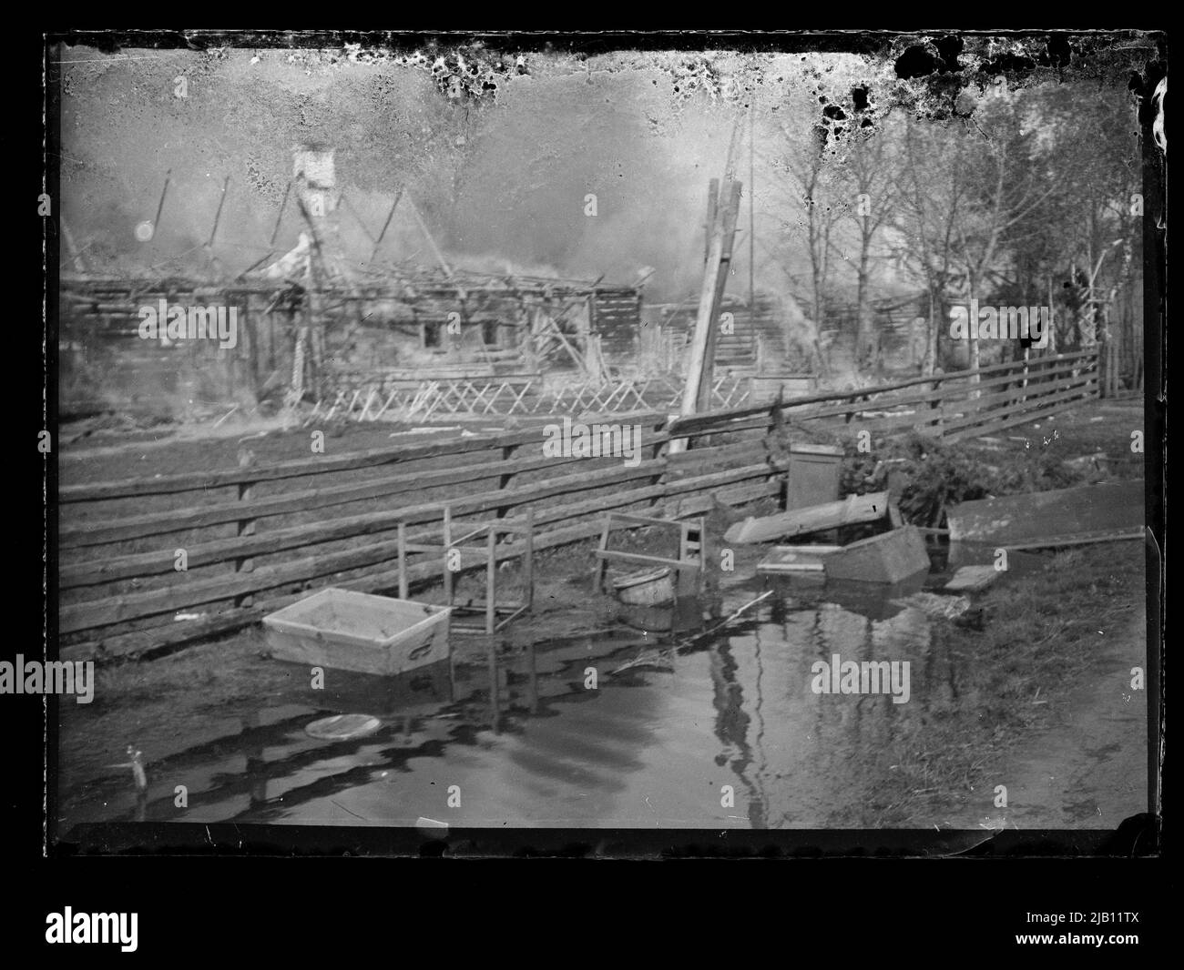 Fuoco a Czewl, parcheggio 2 p. Legioni polacche (VIII). Fronte delle legioni polacche in Volynia. Janowski, Stanisław (1866 1942) Foto Stock