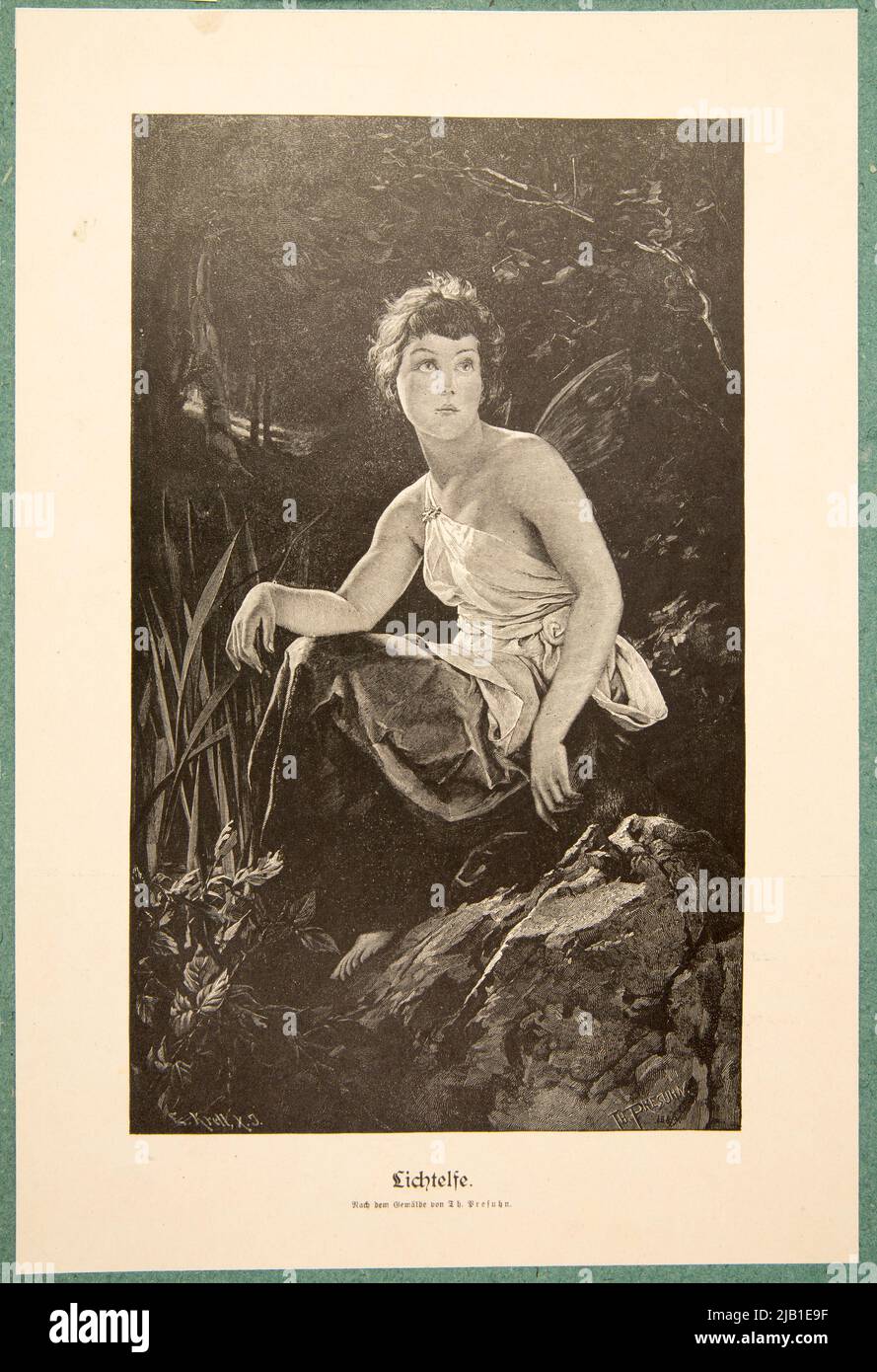 Elfo chiaro secondo l'immagine di Theodor Presuhn. Krell, E. (N.N.), Prevhn, Theodor (1810 1877) Foto Stock