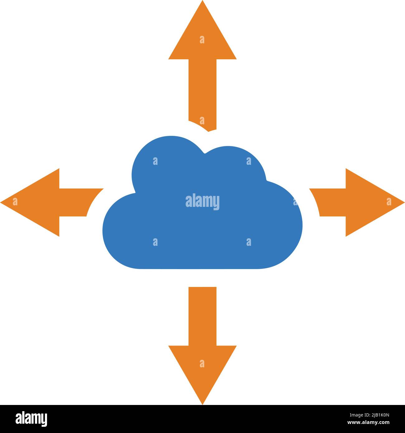 Icona cloud, condivisione, traffico. EPS vettoriale modificabile. Progettazione meticolosa e vettore semplice ben organizzato. Illustrazione Vettoriale