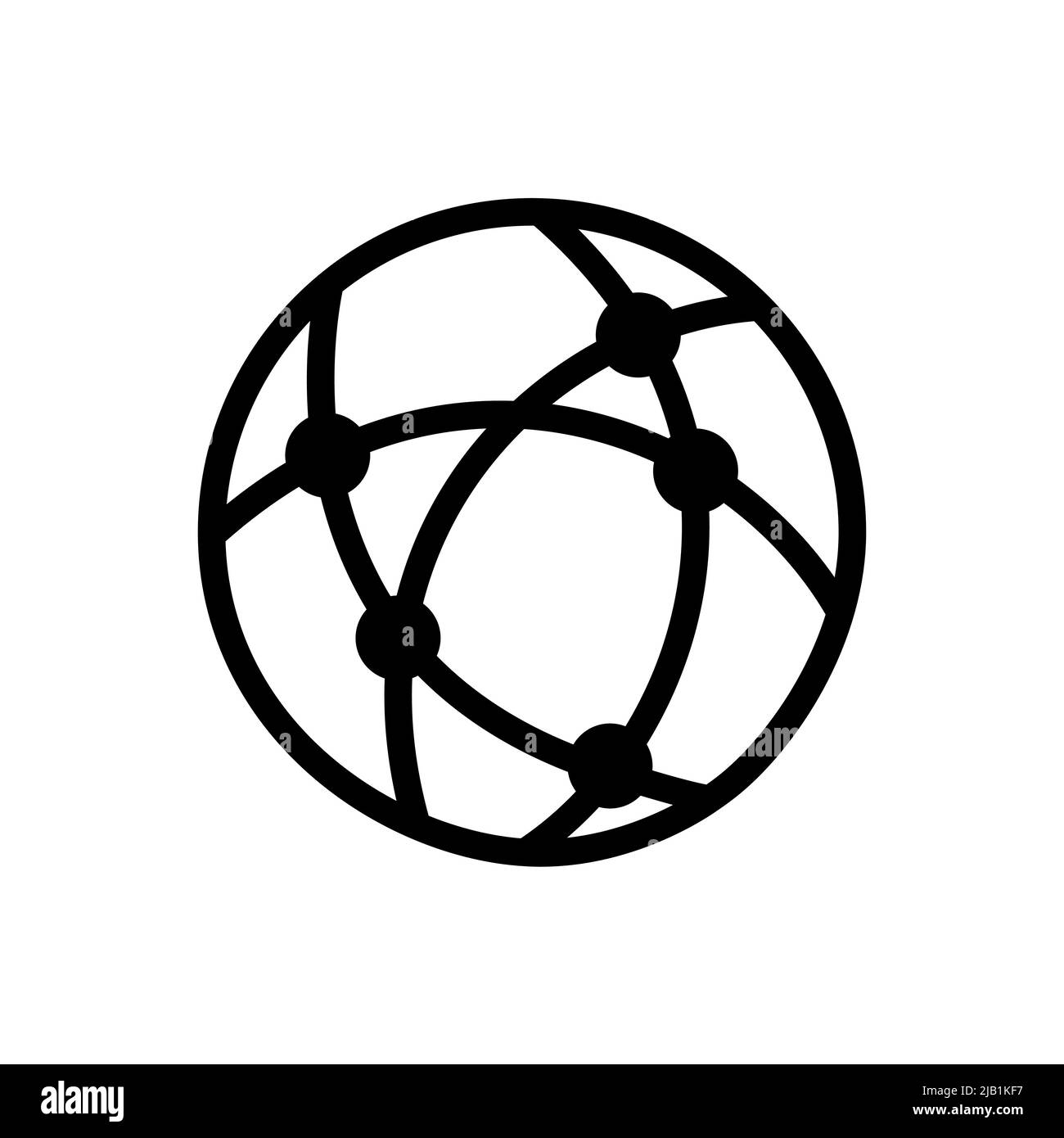 Tecnologia globale o social network Vector icona Illustrazione Vettoriale