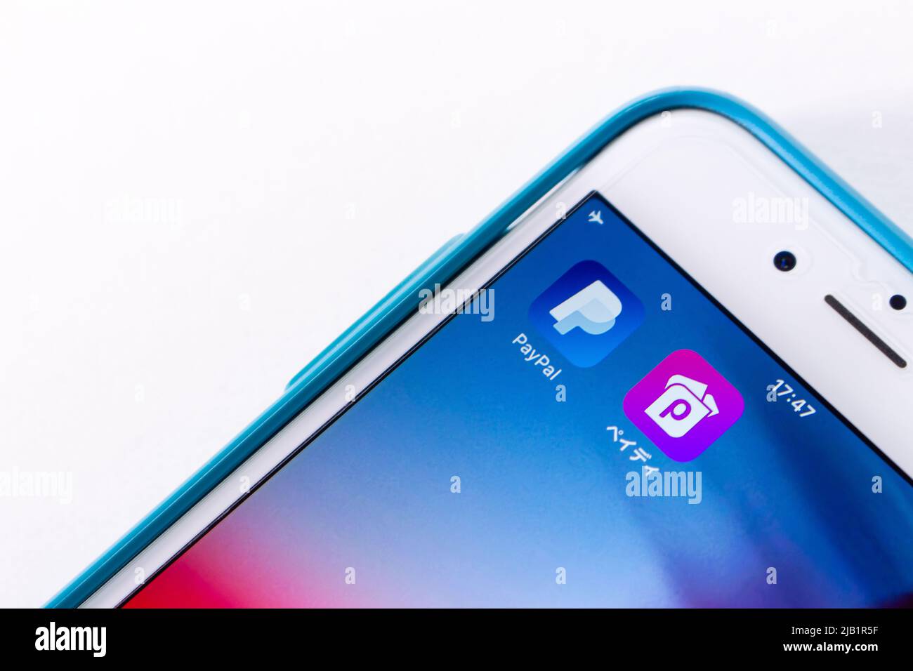 Kumamoto, GIAPPONE - Sep 17 2021 : PayPal e giapponese startup Paidy su iPhone. Nel settembre, PayPal ha annunciato che acquisterà Paidy per $2,7bn Foto Stock