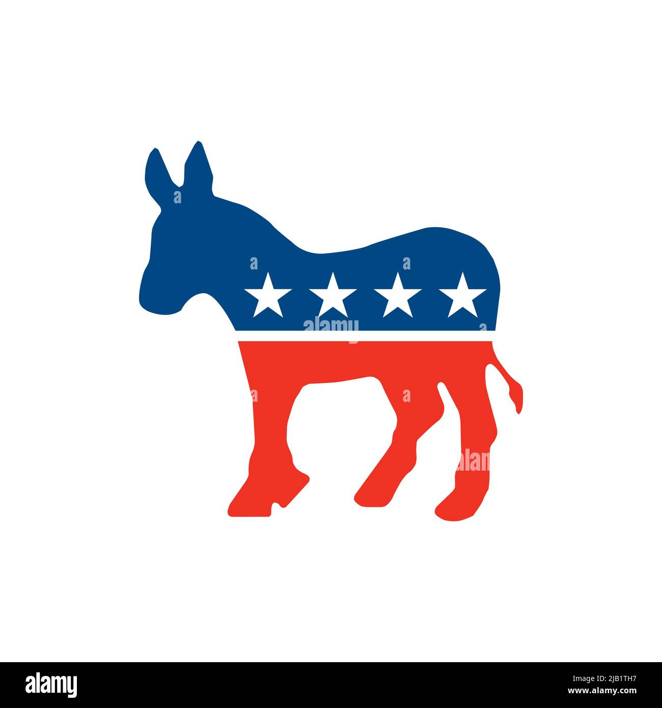 Logo icona del partito democratico USA Illustrazione Vettoriale