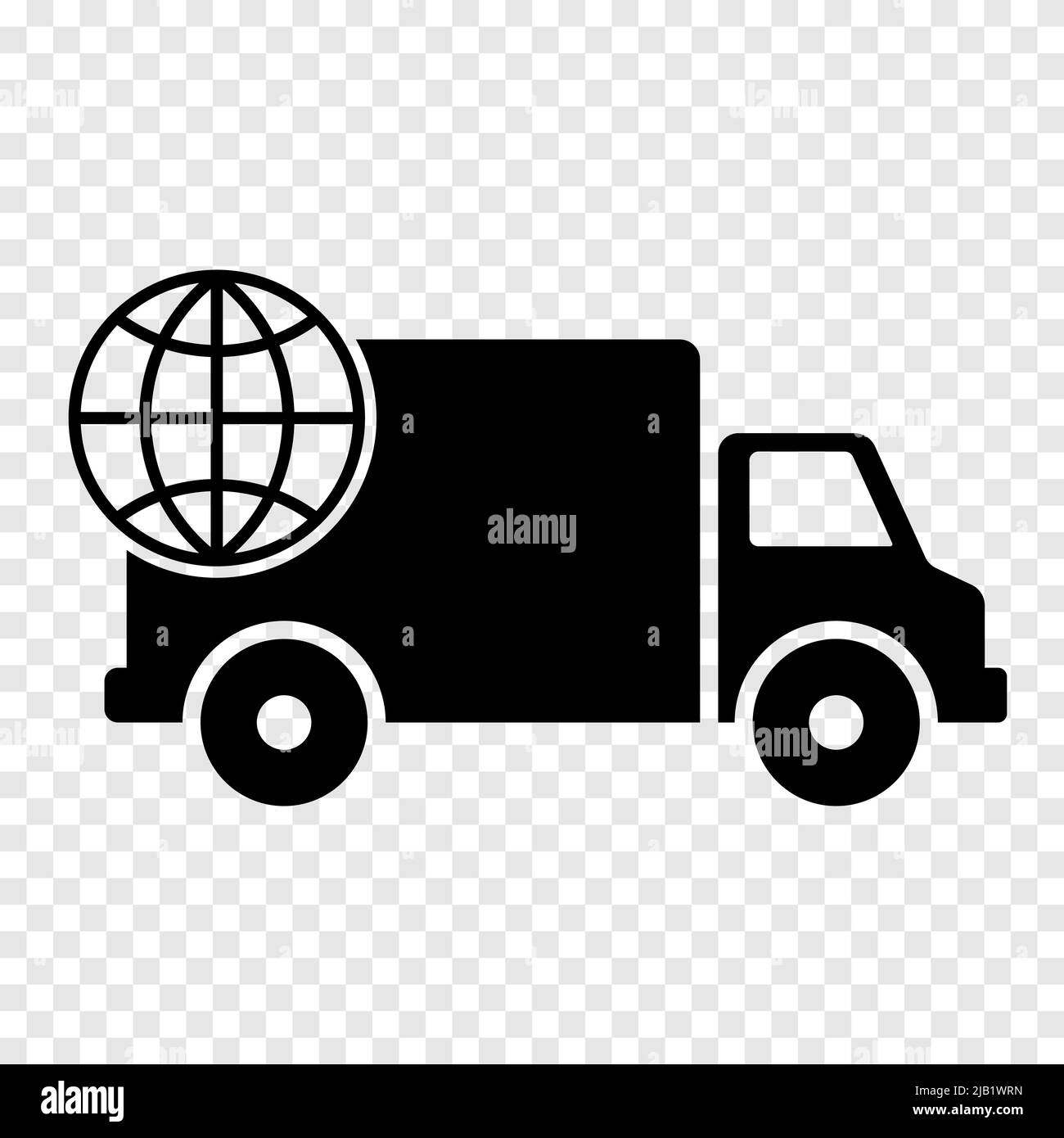 Consegna logistica icona camion semplice design Illustrazione Vettoriale
